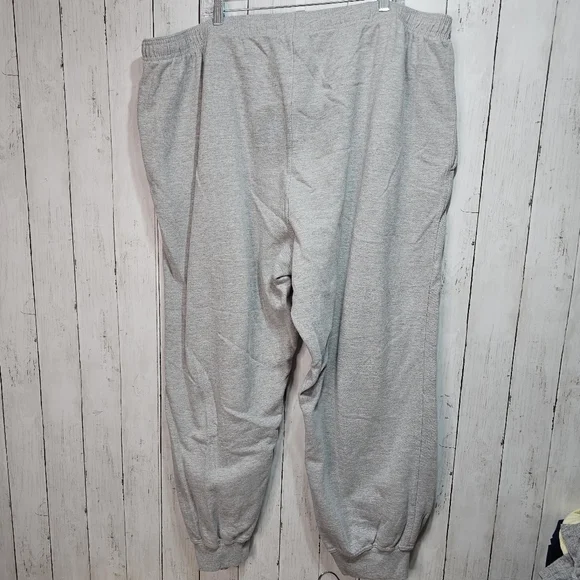 CHAMPION BIG MAN Gray Powerblend Joggers Script LOGO Pockets Size 4XL Cotton. - Picture 9 of 10